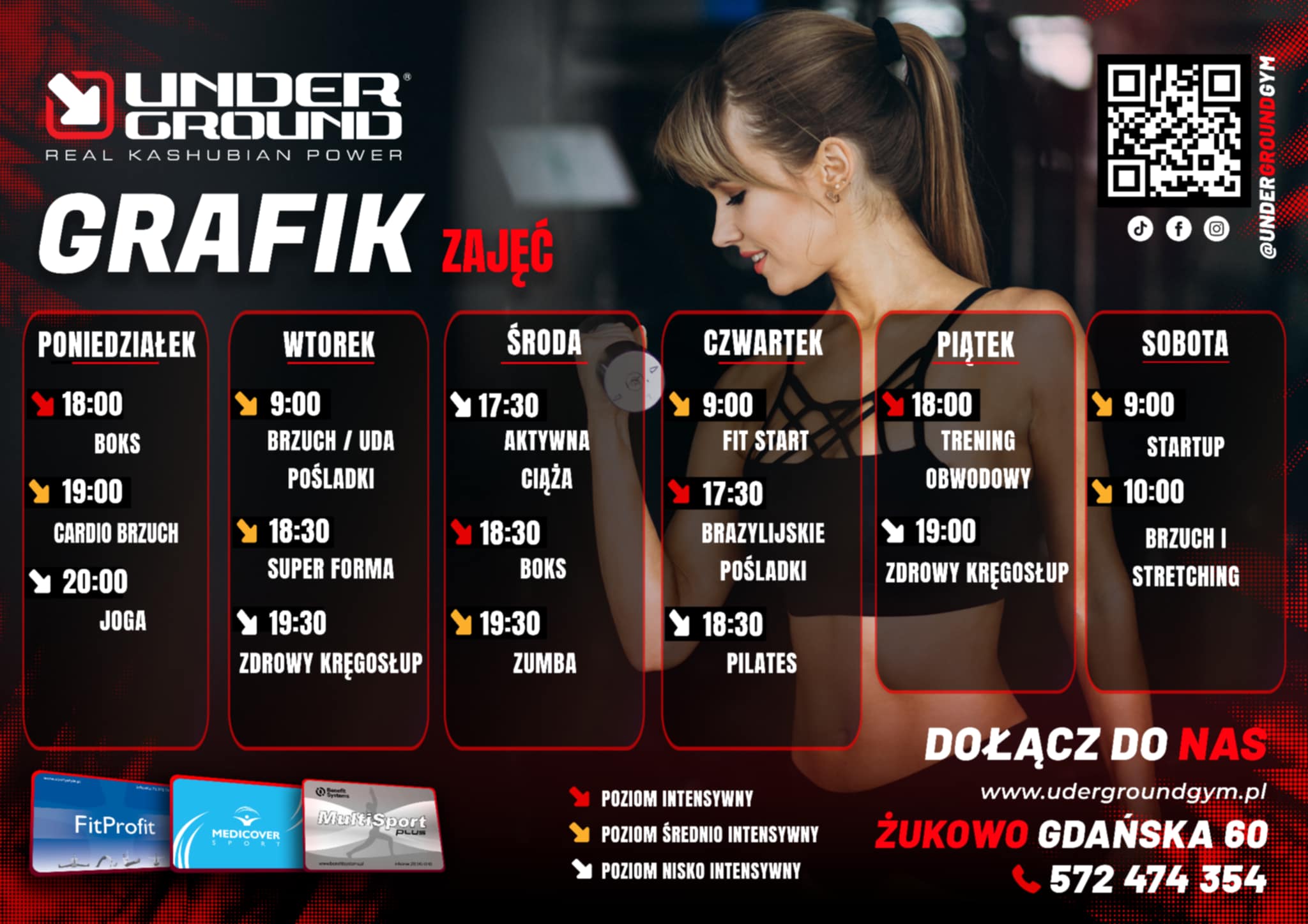 Grafik zajęć UndergroundGym